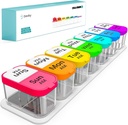 Daviky Extra Large pil Organizer 7 Dag, XL Weekly pil Box 2 keer per dag, AM PM Medicine pil Organizer voor Supplement, Big Daily Pill Case met grote container om vitamines en medicijnen te houden