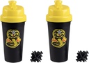 Karate Kid Cobra Kai 25oz Proteïne Shaker Flessen voor poedermixen - Pack of 2 - Leakproof Deksel Schroef op de deksels - Werkt voor Smoothies, Energie Dranken, Workout Blends, Shakes - Officieel gelicentieerd