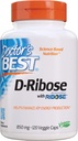 Dokter's beste D-Ribose, ondersteunt ATP energieproductie, non-GMO, Glutenvrij, Sojavrij, Vegan 120 Veggie Caps