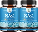 NAC Supplement N-Acetyl Cysteine 600mg - Vegan High Absorptie NAC 600 mg Capsules - Glutathion Precursor voor leverreiniging Detox & Repair Plus Lung Health and Immunity Ondersteuning (180 Servings)
