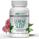 Nutriceutiques américains - Serene Sleep Aid - avec la mélatonine et le magnésium - Tous les soins naturels pour adultes - Longue durée - 60 capsules - 30 jours d'approvisionnement