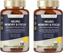 Totaria C-ognitive avec pilules caféines, L-Tyrosine, Alpha GPC, Ginkgo Biloba, Bacopa Monnieri Supplément Cerveau pour Mémoire et Focus, Soutien Nootropique Cerveau - Non-OGM, Sans gluten (120 comtes)