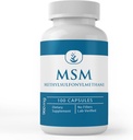Pure originele ingrediënten MSM, (100 capsules) Altijd zuiver, Geen additieven of fillers, Lab geverifieerd