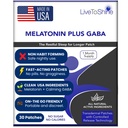 Live te Shine Melatonine Patches voor Slaap - Plus GABA om Bezige Hersenen te kalmeren Snel - Perfecte Combo voor mannen en vrouwen - Slow Release - 30 Patches - USA Made