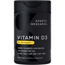 Sportonderzoek 10.000 iu vitamine D3 Supplement met biologische kokosolie - vitamine D voor sterke botten & Immune Health - Ondersteunt Calcium Absorptie - Non-GMO - 250 mcg, 120 Mini Softgels voor volwassenen