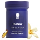 Rituele HyaCera huidsupplement voor rimpelondersteuning, met Hyabest® en Ceratiq® voor huidhydratatieondersteuning, Hyaluronzuur, glycolipiden, Ceramiden, Glutenvrij, Non-GMO, Vanille Essence, 30 dagen levering