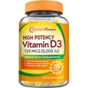 Recepten voor artsen Vitamine D3 5000IE, Immuun Ondersteuning voor Bones, Tanden en Immuun Functie, Non-GMO, Geen Gelatine, Gluten of Soja, 120 Vegetarische Softgels