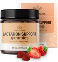 HERBAMAMA Borstvoeding Ondersteuning Gummies - Herbal Blend voor Moeder Breast Milkflow Ondersteuning - Vegan, Non-GMO Borstvoeding Supplement voor vrouwen - 60 Pectin-Based Aardbei-Gearomatiseerde Kauwen