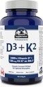 Summit Supplementen - Vitamine D3 K2, 180 Softgels - Geformuleerd om u te helpen behouden gezonde botten, tanden en spieren - Ondersteuning Lichaam Calcium Absorptie en het verminderen van risico op breuken