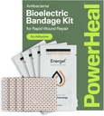 PowerHeal Bio-elektrische Bandage Kit voor wondverzorging en het genezen van een enkele laag geen kleefstof Inclusief Wond Hydrogel, kan worden geknipt om te passen voor snijwonden, schaafwonden, blisters, brandwonden 