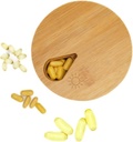 Medicine Organizer Wood Dagelijks Weekly, Travel Pill Organizer en pil houder, Vitamine Medicine pil Organizer Case Box, Pill Box Day, Verbeterd ontwerp met dagen van de week en Solid Wood Lid (Morgen)
