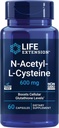 Levensverlenging N-Acetyl-L-Cysteine (NAC), Immuun, Ademhalingsstelsel, Lever Gezondheid, NAC 600 mg, Krachtige antioxidant Ondersteuning, Free-radicals, Gemakkelijk te absorberen, 60 Capsules