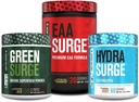 Ge Jacked Factory Green Surge Green Superfood Powder, Hydrasurge Electrolyte Hydration Supplement, EAA Surge EAA Supplement