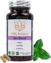Zen Blend - Stress and Angst Supplement with Ashwagandha, L-Theanine, Holy Basil, Skullcap, Passionflower & Citroen Balm 