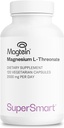 Supersmart - Magnesium L-Threonate 2000mg per dag (Magtein) - Gepatenteerd en zeer biologisch beschikbaar Magnesium Threonate - Geheugen, Hersengezondheid &amp; Aandacht Niet-GMO & Glutenvrij - 120 Vegetarische Capsules