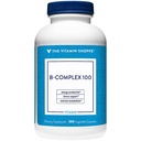 The Vitamin Shoppe B-Complex 100 - Ondersteunt de energieproductie, de functie van het zenuwstelsel en het voedingspatroon Uitstekende bron van B1, B2, B6, B12, Niacin, Folic Acid & Biotin (300 Veggie Caps)