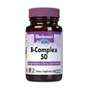 Bluebonnet Nutrition B Complex 50 plantaardige capsules, Compleet volledig spectrum, vitamine B6, B12, Biotine, Folaat, Veganistisch, Vegetarisch, Glutenvrij, Sojavrij, Melkvrij, Kosjer, 50 plantaardige capsules