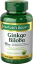 Nature's Bounty Ginkgo Biloba, ondersteunt gezonde hersenfunctie, kruidensupplement, 60 Mg, 200 capsules
