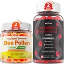 Bijenpollen voor Borstgroei Biologische 1000mg + Vegan Super Methylated B Complex Vitamine Gummies voor Vrouwen
