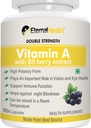 Eterna.l-Health Vitamine A (dubbele sterkte) met bosbessenextracten en Retinyl Palmitate Extracten- Hoge Potentievorm - Ondersteunt gezond zicht en immuunsysteem en gezonde groei Capsules 90 Veg