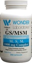 Wonder Labs Glucosamine/MSM, aide à promouvoir la régénération du cartilage et des articulations saines - 250 capsules