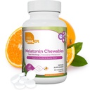 Zahler Melatonine 5mg Tabletten - Snelwerkende Kauwbare Melatonine 5 mg Tabletten - Delicious Orange Smaak - Ondersteunt rustgevende en kwaliteitsslaap - Kosher Niet GGO Made in USA Dieetsupplement, 60 Tellen