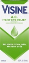 Visine A.C. Itchy Eye Relief Eye Drops with Zinksulfaat & Tetrahydrozoline HCl, Eye Drop Treatment with Redness Reliever & Astringet for Itchy, Red, Watery & Irritated Eyes, 0,5 fl.oz
