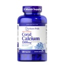 Puritan's Pride Triple Strength Coral Calcium 1500mg avec Bone-ActiveTM, Supplément diététique pour le cœur, le nerf et le soutien musculaire, 2 mois d'approvisionnement, 120 capsules à libération rapide