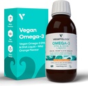 Vegan Omega 3 Liquid, van Microalgen, 800mg van EPA DHA, met vitamine D3, Ondersteunt hart, hersenen en gezondheid van het oog, natuurlijke visolie Alternatief, Verenigd Koninkrijk Made, Mild Orange Flavoured