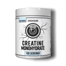 Ekkovision Creatine Monohydraat poeder, gemicroniseerd, ongearomatiseerd, pre-workout & post workout supplement voor mannen en vrouwen, energie-ondersteuning, gemakkelijk te mengen in schudden, smoothies & Dranken, 100 porties