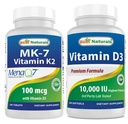 Best Naturals Vitamine K2 (MK7) met D3 & vitamine D3 10000 I