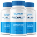 rize labs - Glucotrust Supplement Capsules, Advanced Formula Pillen, Balance Originele Rand Ondersteuning Extra sterkte, Natuurlijke, Vegan, 3 Pack (180 Capsules)