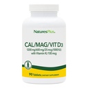 NaturesPlus Calcium/Magnesium/Vitamine D3 met vitamine K2 - Ondersteunt Bone & Immune Health - Vegetarisch, Glutenvrij - 90 tabletten - 22,5 Diensten