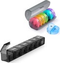 Sukuos 2 Pack Weekly Pillen Organisator, Dagelijkse Pillen Box 7 Dag pillen kisten voor vitaminen, visolie of supplementen