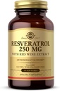 Solgar Resveratrol 250 mg met Red Wine Extract - 60 Softgels - Antioxidant Support - Non-GMO, Glutenvrij, Zuivelvrij - 60 Servers
