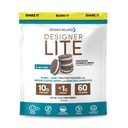 Designer Wellness, Designer Lite, Low Calorie Natural Protein, Prebiotic Fiber, Key Vitamines & Minerals, Chocolate Cookies & Crème, 25,6 Ounces