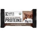 Barres de protéines organiques de l'alimentation réelle de Kates – (Brownie au beurre de pois, 2,2 oz, paquet de 12) – Barres de protéines à base végétale - Sans gluten, sans soja, sans OGM, grains entiers et tous naturels