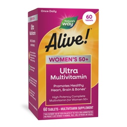 De natuur leeft! Vitaminen voor vrouwen 50 Plus, Complete Multivitamine, Hoge Potentie Formule, met Gemethyleerde B12, Glutenvrije, 60 tabletten