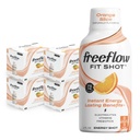 Freeflow Fit Energy Shots, Orange Slice, Natural Cafeine Boost met L-theanine, Ginseng, Vitaminen, Prebiotica, Elektrolyten (24 Telling, 2oz Shots)