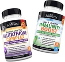 Glutathioncomplex met melkdistelextract, vitamine C & quercetine + 17-in-1 Immunity Boost supplement met vlierbessen, vitamine C, echinacea & zink - bevordert lever- en immuunondersteuning