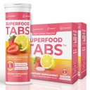 Superfood Tabs Superfoods Company Detox Cleanse Drink - Supplement voor vrouwen en mannen - Ondersteuning Gezond Gewicht, Digestieve Gezondheid, Cravings & Bloating Relief - Aardbei Limonade smaak [60 tabletten]