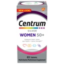 Centrum Silver Women's Multivitamine for Women 50 Plus, Multivitamine/Multimineral Supplement met Vitamine D3, B Vitaminen, Non-GMO Ingrediënten, Ondersteunt geheugen en cognitie bij oudere volwassenen - 65 Ct