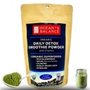 Ocean's Balance Daily Detox Smoothie Powder with Cilantro, Blueberry, Spirulina, Dulse Seaweed & Barley Grass Juice Powder Smoothie Mix for Detox Cleanse Fathers Day Gift for Dad, (4 oz - 1 Pack)