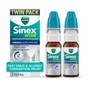 Vicks Sinex SEVERE Allergie & Sinus Neusspray, Original Ultra Fine Mist, Decongestant Geneeskunde, Verlossing van Nasale Congestie als gevolg van koude of Allergie, Sinus Pressure Relief, 265 Sprays x 2