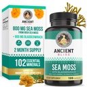 Oude Gelukzaligheid Biologische Irish Sea Moss Pillen - Dr Sebi Wildcrafted Seamoss Capsules 