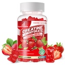 Creatine Monohydraat Gummies Complex for Men & Women - Advanced Formula W/L-Taurine + Vitamine B12, Sugar Free Chewable Supplement,90 Aardbei Gummies