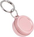 Daily Metal Carrying Case - Portable Keychain Pill Holder, Waterproof Small Travel pil Container voor oordopjes Munten, Compatibel met lus, oorgasme & Vibes, Compacte Mini Purse Pill Box (Roze)