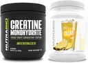 NutraBio Creatine Monohydraat, Unflavored, (150 g) en Clear Whey Protein Isolate, (Pineapple Splash) Supplement Bundle 