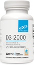 XYMOGEN D3 2000 - Bio available Vitamin D3 2000 IE (50 mcg) - High Strength Vitamin D Supplement for Immune Bone & Heart Health Support - 120 Softgels