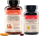 NatureWise Curcumin Kurkuma 2250mg & Vitamine B12 1000mcg Softgels Gezamenlijke ondersteuning Energieniveaus 60 Tellen